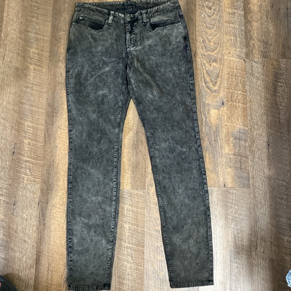 EILEEN FISHER ACID WASHED VELVETEEN BLACK WASHED JEAN SZ10 EUC - Picture 6 of 16